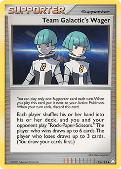 Team Galactic’s Wager card art