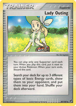 Lady Outing card art
