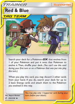 Red & Blue card art