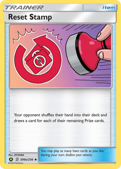 Reset Stamp card art