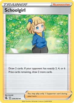 Schoolgirl card art